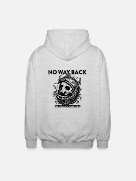 No Way Back - Unisex Kapuzenjacke - Hellgrau meliert