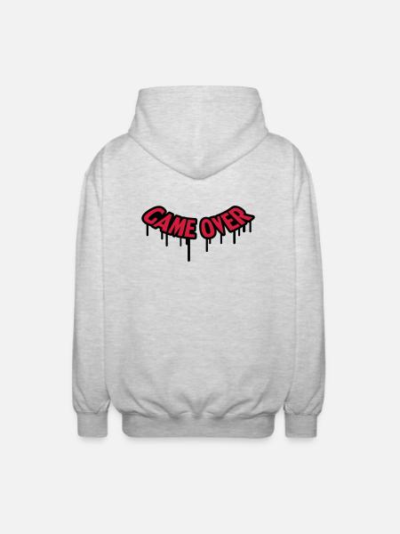 Game Over Graffiti - Unisex Hooded Jacket - light heather grey