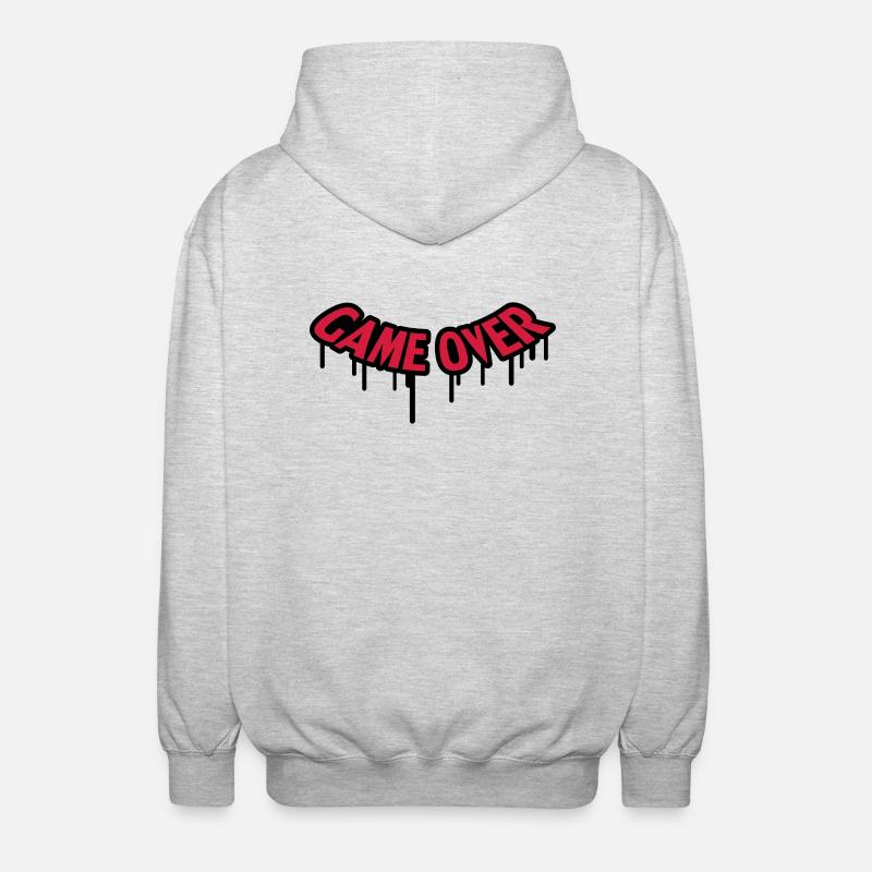 Game Over Graffiti - Unisex Kapuzenjacke - Hellgrau meliert