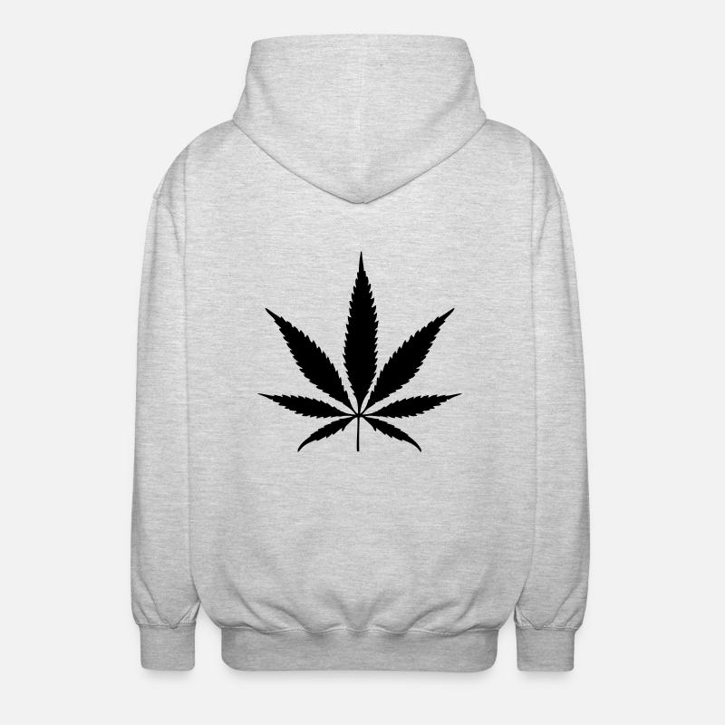 feuille de cannabis rasta - Veste à capuche unisexe - gris clair chiné