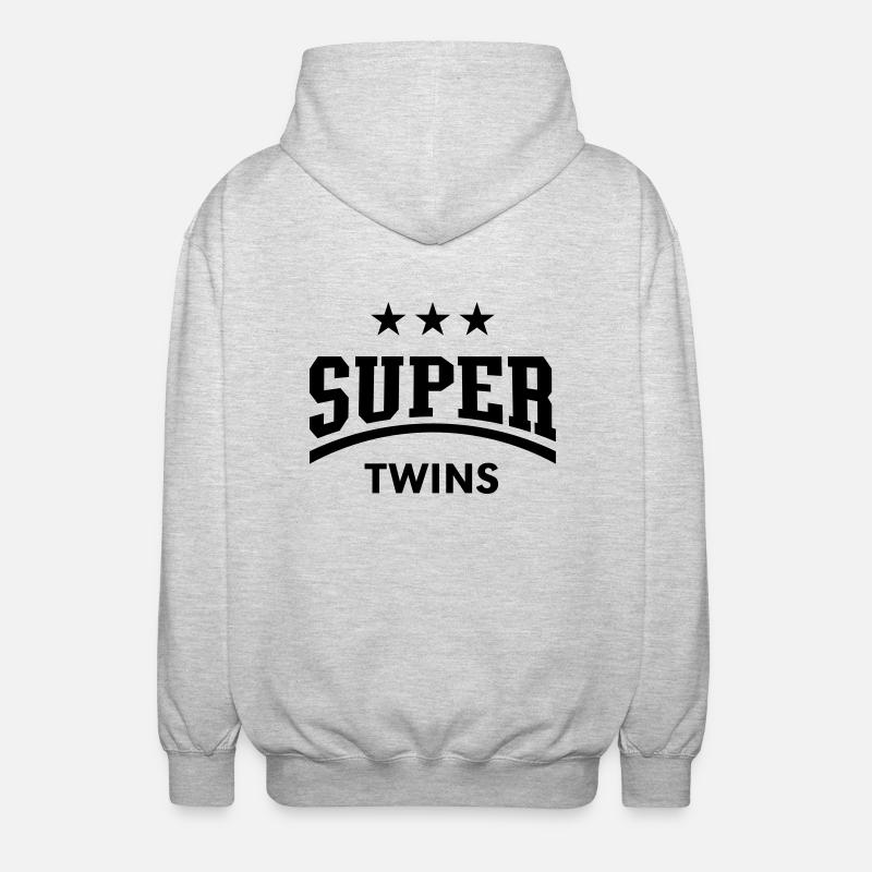 Super Twins - Unisex Kapuzenjacke - Hellgrau meliert