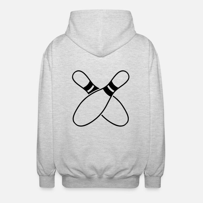 2 Bowling Pins - Unisex Kapuzenjacke - Hellgrau meliert