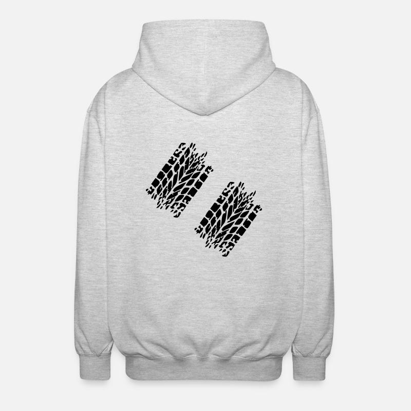 Reifen - Unisex Kapuzenjacke - Hellgrau meliert