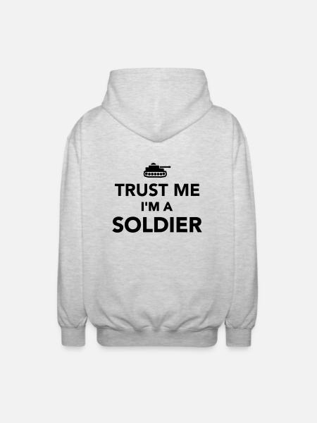 Soldat - Unisex Kapuzenjacke - Hellgrau meliert