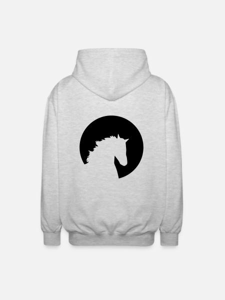 Cheval - Veste à capuche unisexe - gris clair chiné