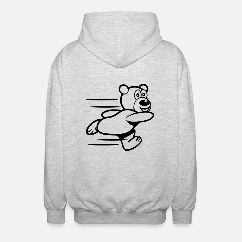 Exécutez Teddy exécuter - Veste à capuche unisexe - gris clair chiné