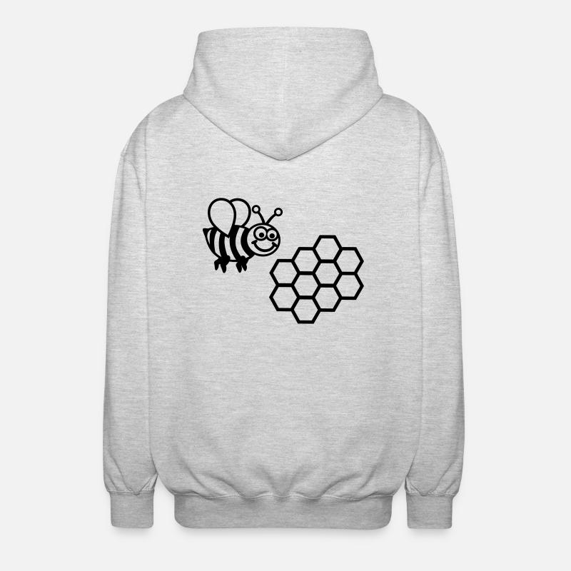 Bee - Unisex Hooded Jacket - light heather grey