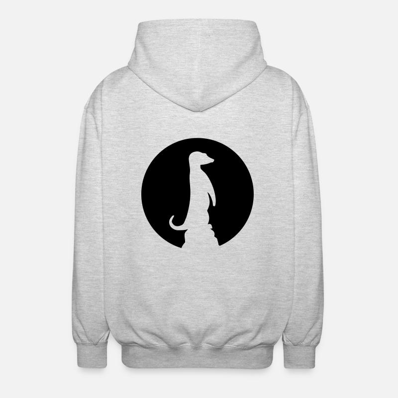 Erdmännchen - Unisex Kapuzenjacke - Hellgrau meliert