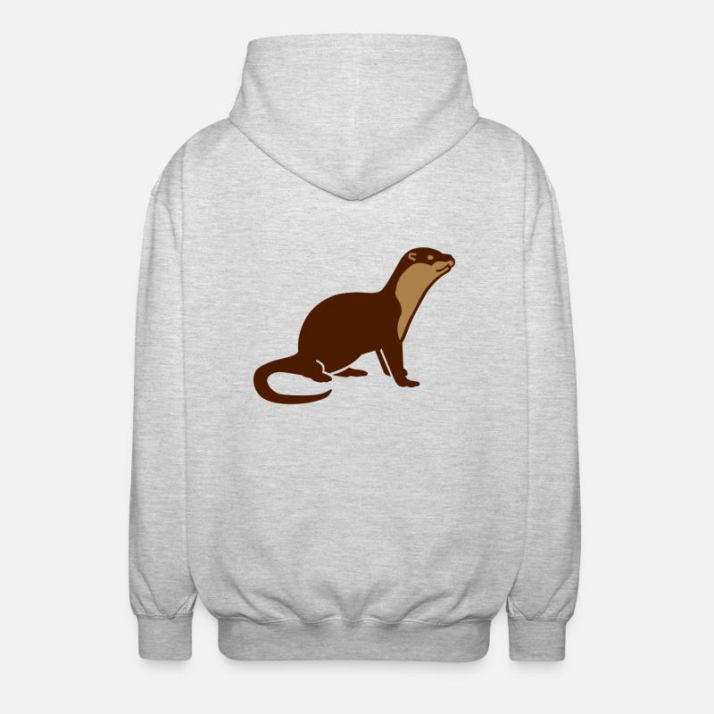 Loutre - Veste à capuche unisexe - gris clair chiné