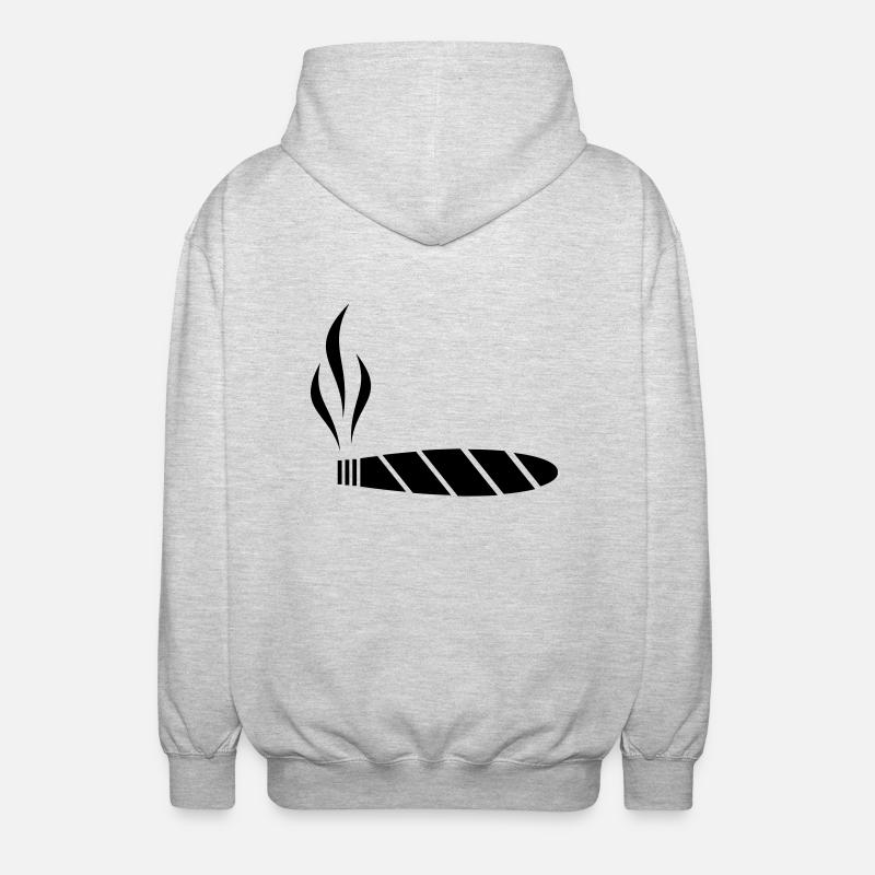 Zigarre - Unisex Kapuzenjacke - Hellgrau meliert
