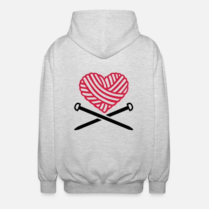 Stricken - Unisex Kapuzenjacke - Hellgrau meliert