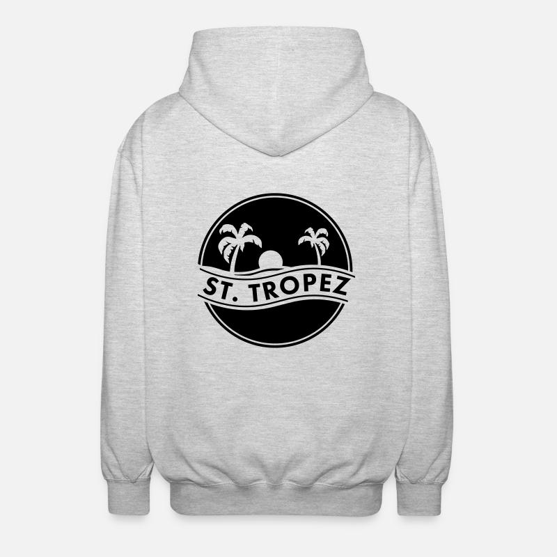 st tropez - Unisex Kapuzenjacke - Hellgrau meliert