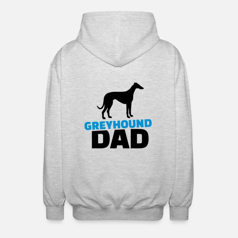 Windhund - Unisex Kapuzenjacke - Hellgrau meliert
