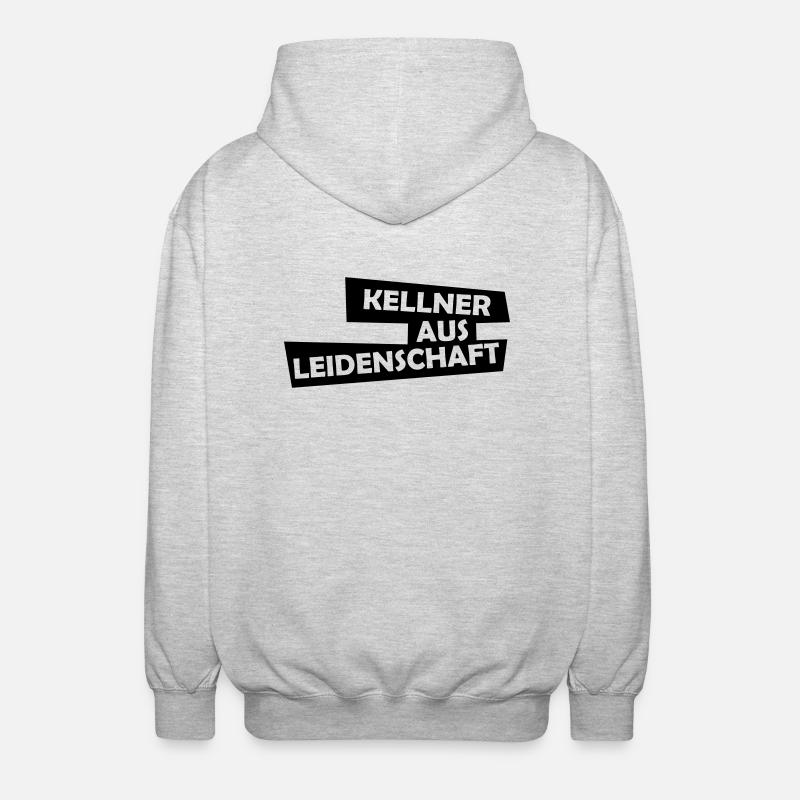 kellner aus leidenschaft - Unisex Kapuzenjacke - Hellgrau meliert