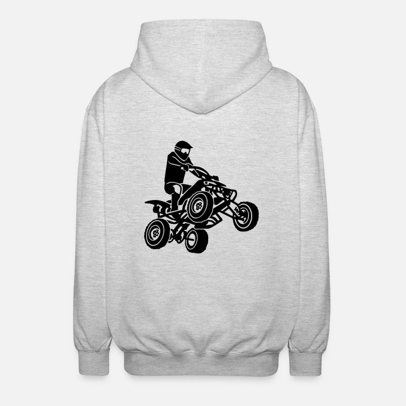 Quad - Unisex Kapuzenjacke - Hellgrau meliert