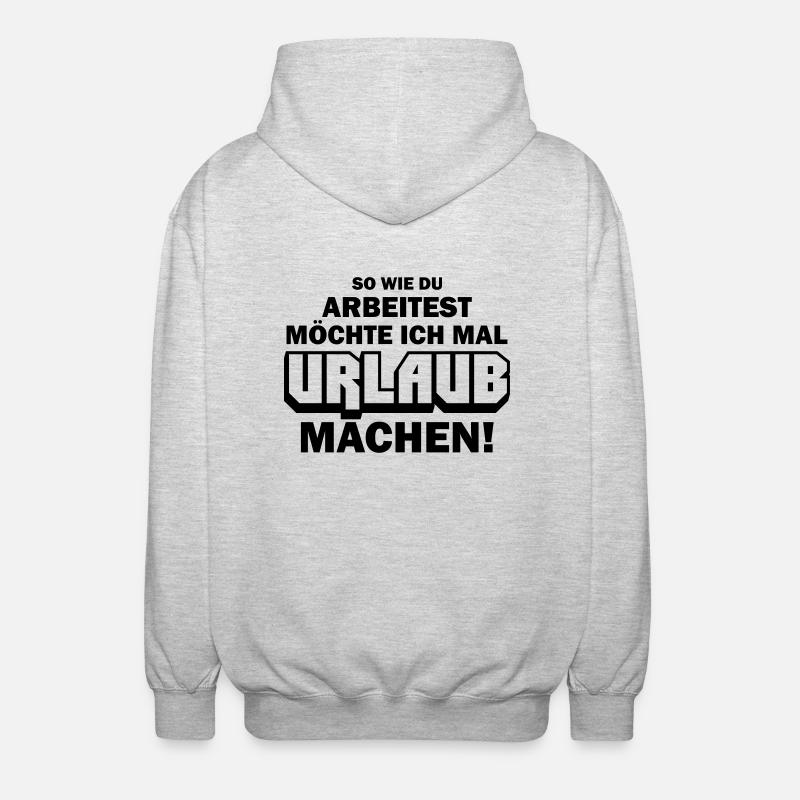 urlaub machen - Unisex Kapuzenjacke - Hellgrau meliert