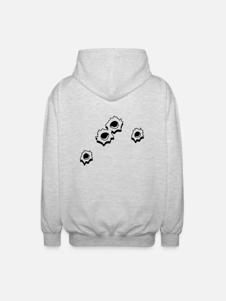 Hole holes - Unisex Hooded Jacket - light heather grey