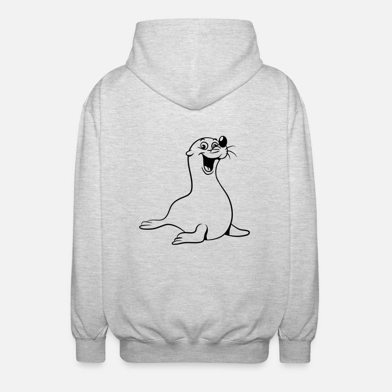 See funny - Unisex Hooded Jacket - light heather grey