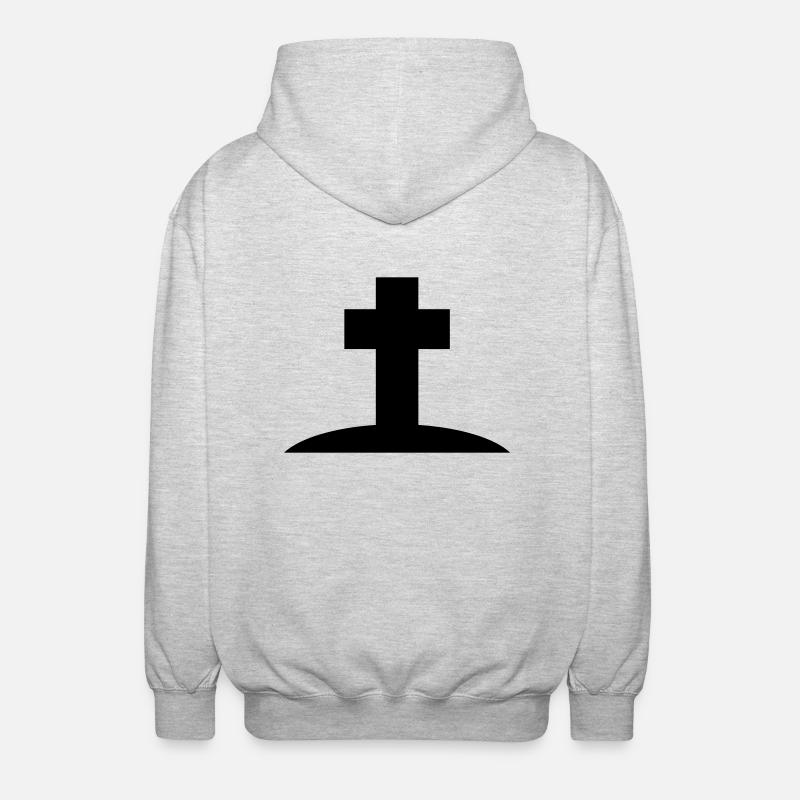 grave - Unisex Hooded Jacket - light heather grey