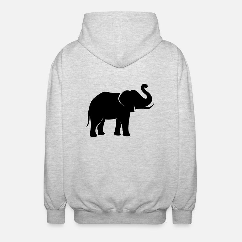 elefant_002 - Unisex Hooded Jacket - light heather grey