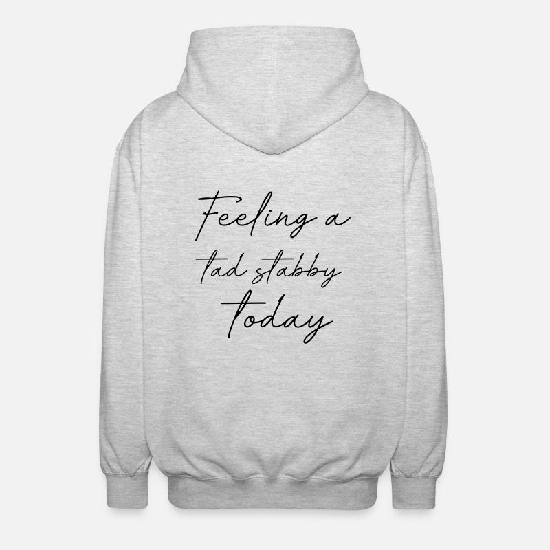 Feeling a tad stabby today - Unisex Hooded Jacket - light heather grey