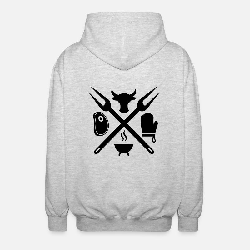 grillage - Veste à capuche unisexe - gris clair chiné