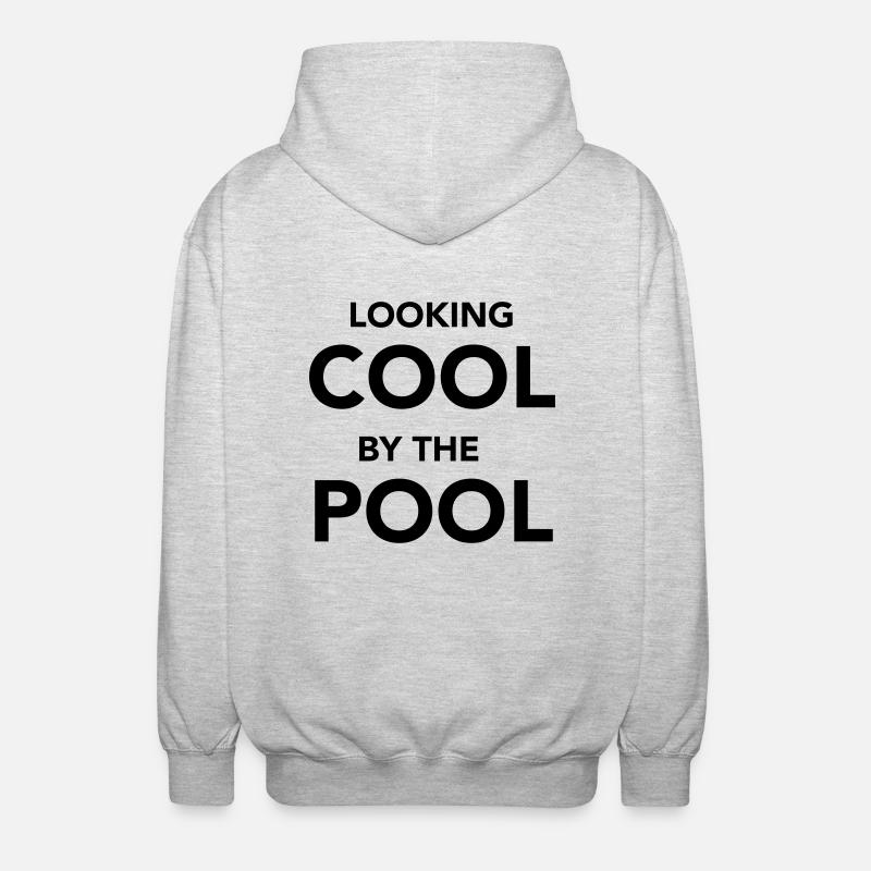 cool by the pool - Unisex Kapuzenjacke - Hellgrau meliert