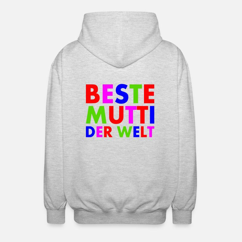 Beste mutti der welt - Unisex Kapuzenjacke - Hellgrau meliert