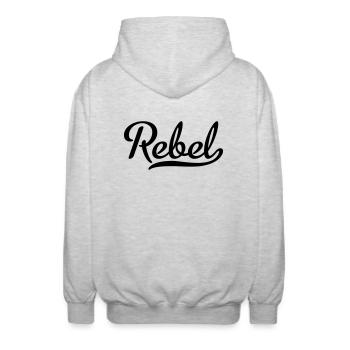 Rebelle - Veste à capuche unisexe - gris clair chiné - Dos - AI Model Male 185 light (185cm)