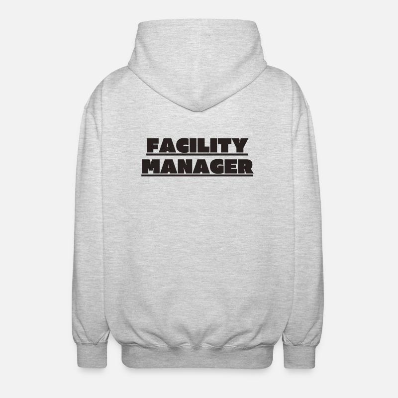 Facility Manager Technicien interne Gardien - Veste à capuche unisexe - gris clair chiné
