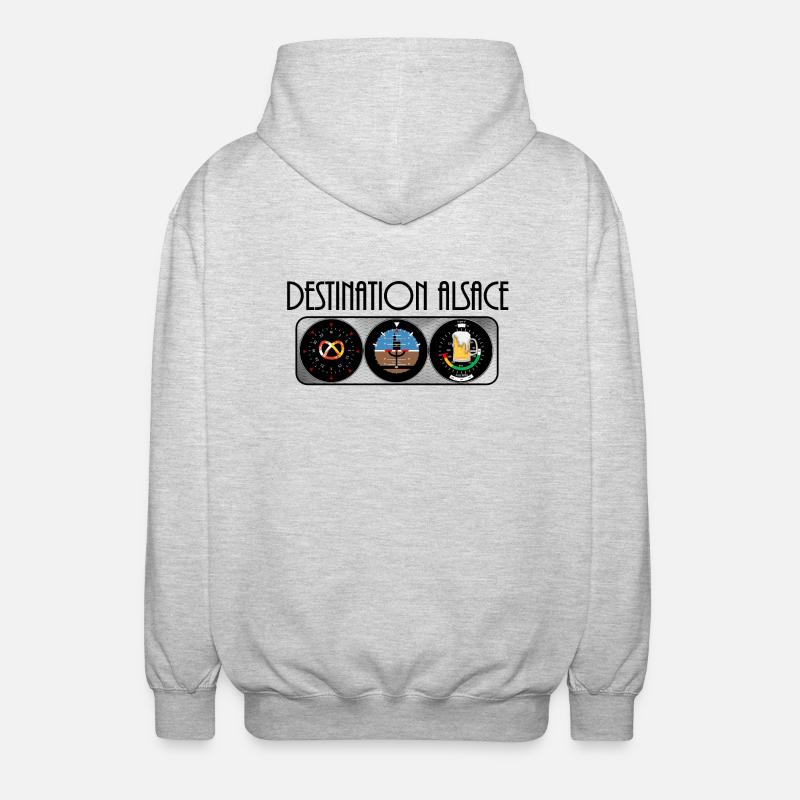 Destination Alsace BCB #tshirtalsace - Veste à capuche unisexe - gris clair chiné