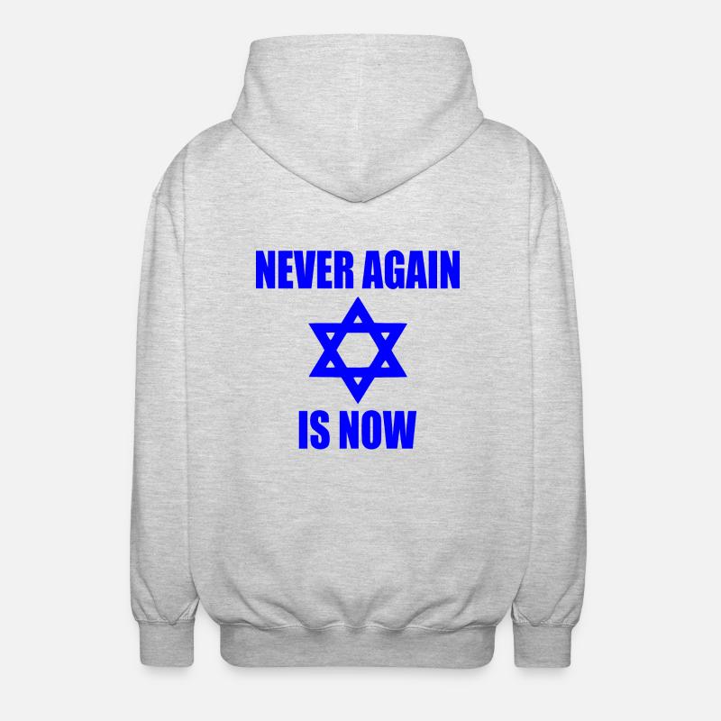 Never again is now - Veste à capuche unisexe - gris clair chiné