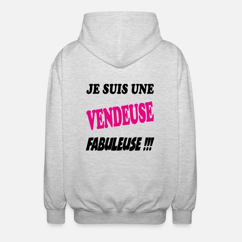 Je suis une vendeuse fabuleuse !!! - Veste à capuche unisexe - gris clair chiné
