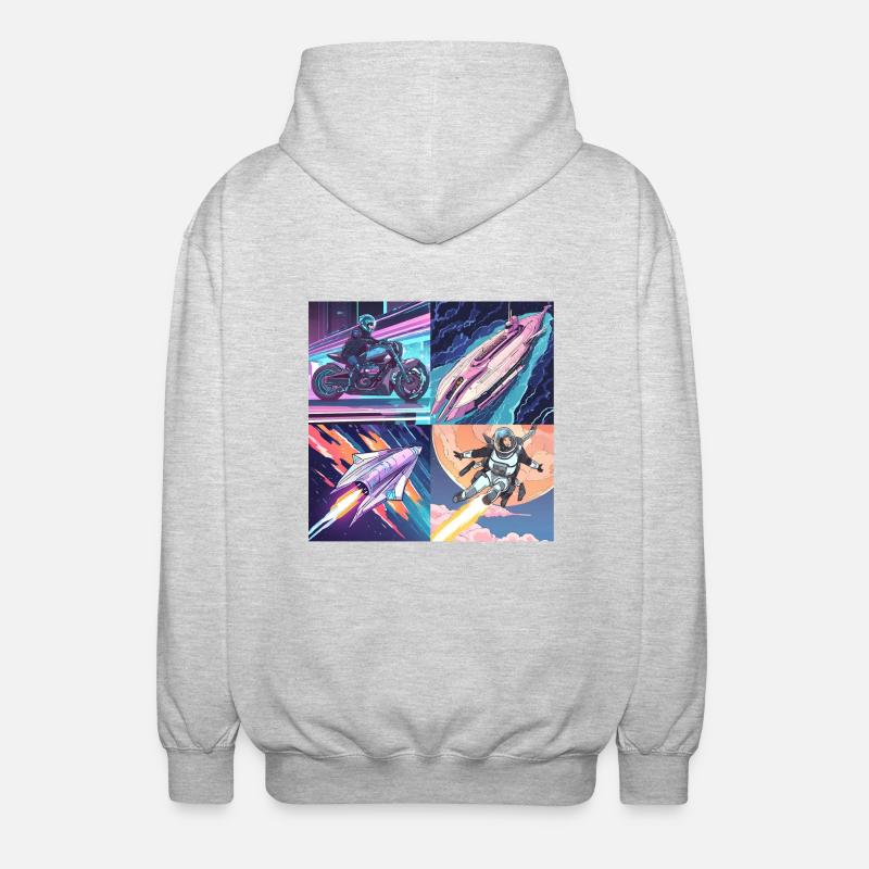 L’avenir dans l’espace - Veste à capuche unisexe - gris clair chiné