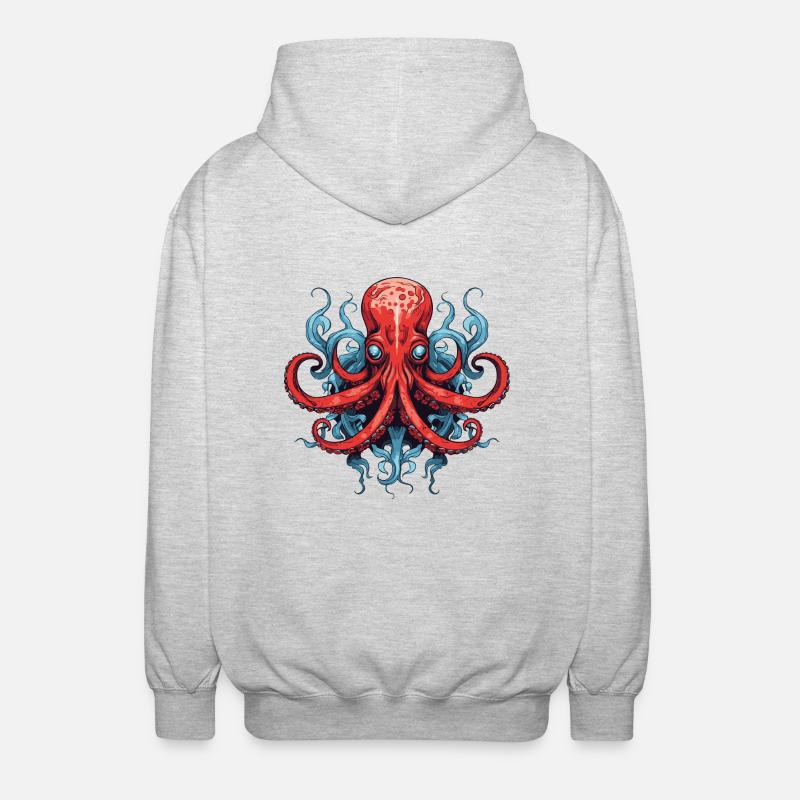 Octopus Octopus - Unisex Hooded Jacket - light heather grey