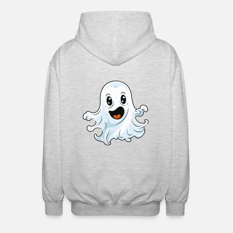 ghost comic - Unisex Kapuzenjacke - Hellgrau meliert