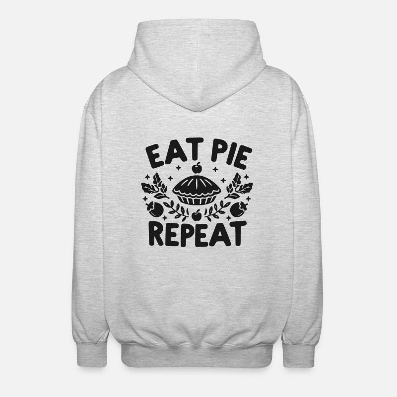 Eat Pie Répéter - Veste à capuche unisexe - gris clair chiné