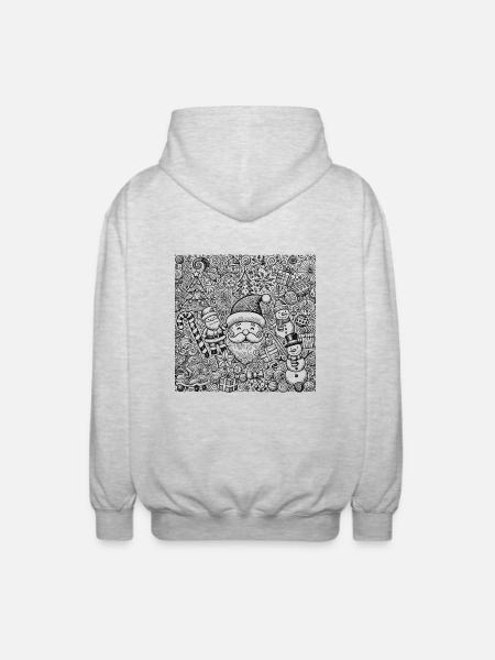 Noël - Veste à capuche unisexe - gris clair chiné