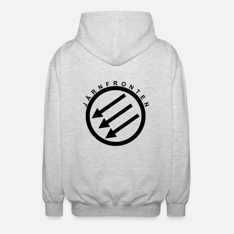 Järnfronten / Eiserne Front / Iron Front - Unisex Hooded Jacket - light heather grey