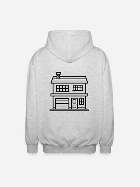 Maison Propriété - Veste à capuche unisexe - gris clair chiné