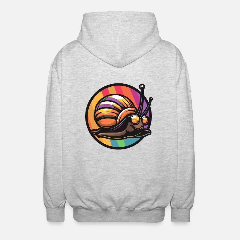Snail Cool Comic - Unisex Hooded Jacket - light heather grey