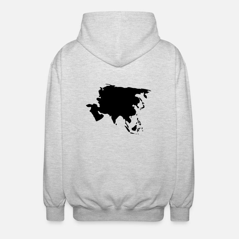 Asien - Unisex Kapuzenjacke - Hellgrau meliert