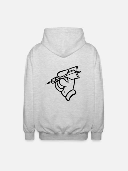 Dart - Unisex Kapuzenjacke - Hellgrau meliert