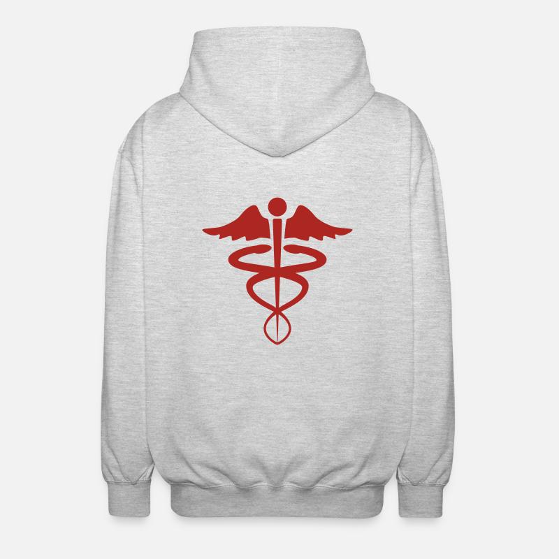 aeskulap_2 - Unisex Kapuzenjacke - Hellgrau meliert