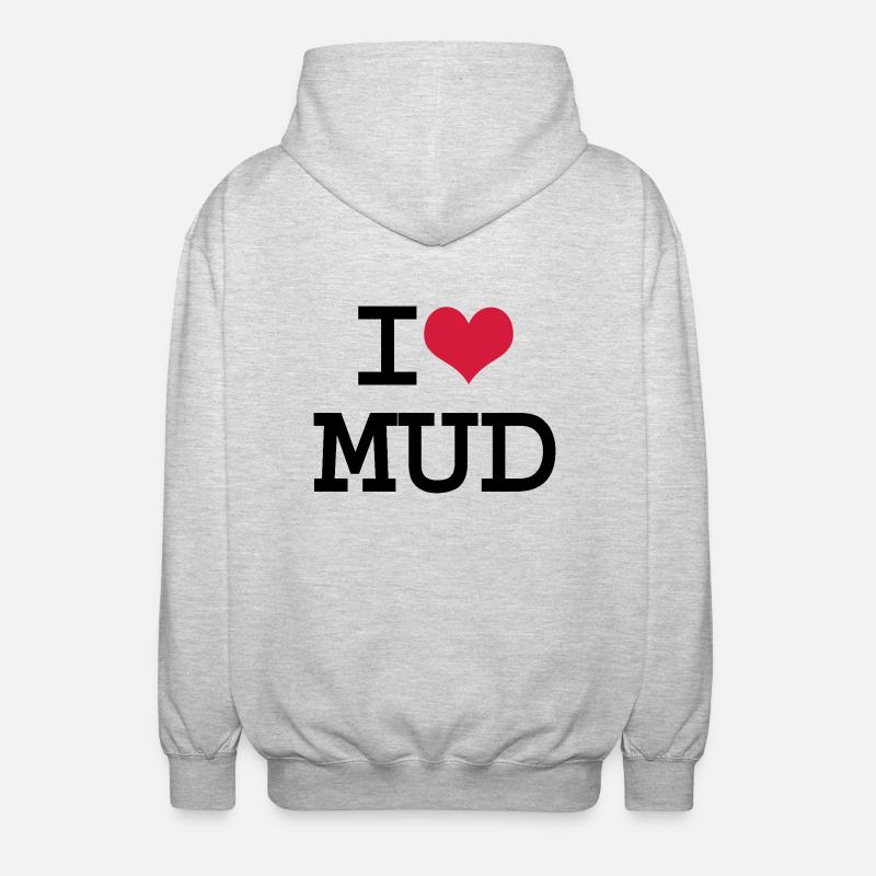 I Herz-Schlamm - Unisex Kapuzenjacke - Hellgrau meliert