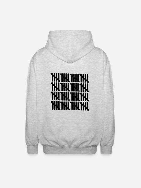 80 – birthday - Unisex Hooded Jacket - light heather grey