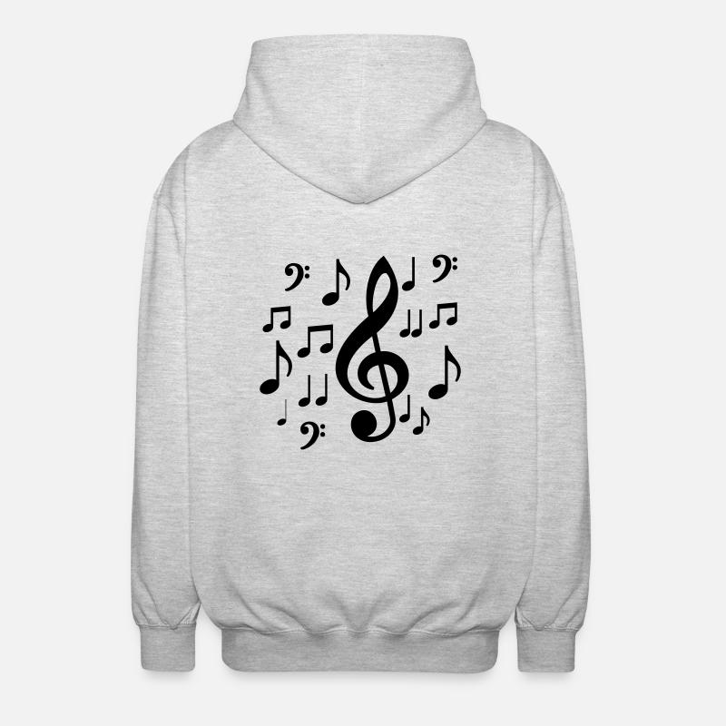 noten - Unisex Kapuzenjacke - Hellgrau meliert