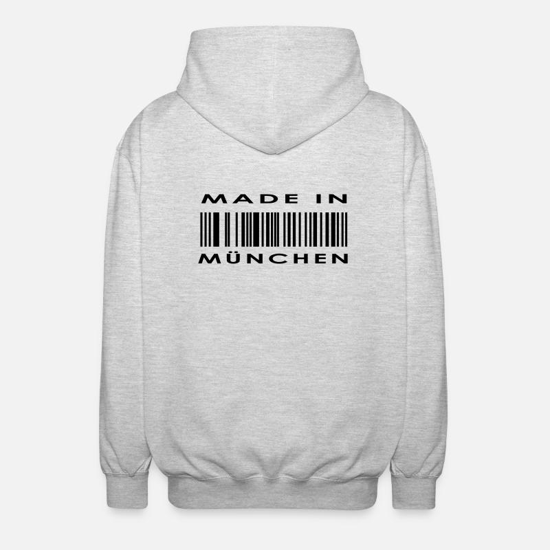 München - Unisex Kapuzenjacke - Hellgrau meliert