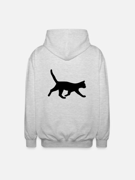 KATZE - Unisex Kapuzenjacke - Hellgrau meliert