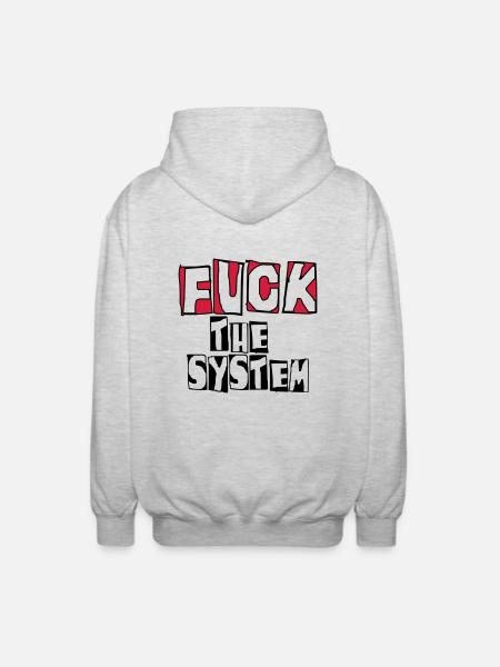 baiser le système - Veste à capuche unisexe - gris clair chiné